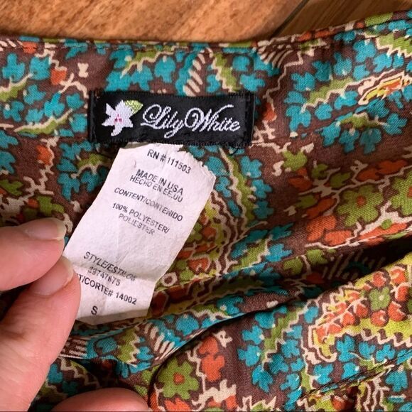 90s vintage shirt. sheer paisley 1/2 button up shirt small Harry styles - Picture 4 of 8